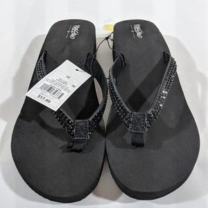 Mossimo Lanette Womens Flip Flops Sandals Wedge